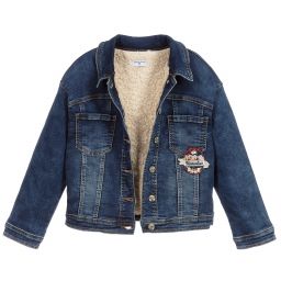 Monnalisa-Teen Blue Disney Denim Jacket | Childrensalon Outlet