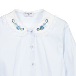 موناليزا-Teen Blue Floral Cotton Shirt | Childrensalon Outlet