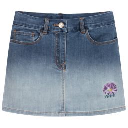 موناليزا-تنورة ميني قطن دنيم لون أزرق | Childrensalon Outlet