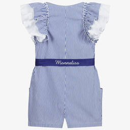 Monnalisa-Комбинезон в синюю полоску для подростков | Childrensalon Outlet