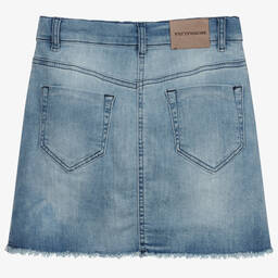 Monnalisa-Teen Denim Butterfly Skirt | Childrensalon Outlet
