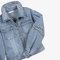 Monnalisa-Teen Denim Daisy Duck Jacket | Childrensalon Outlet