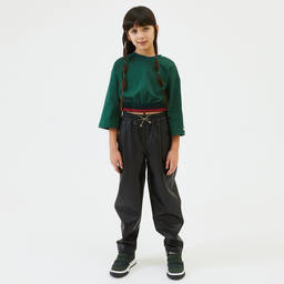 Monnalisa-Teen Faux Leather Trousers | Childrensalon Outlet