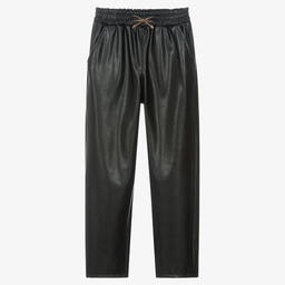 Monnalisa-Teen Faux Leather Trousers | Childrensalon Outlet