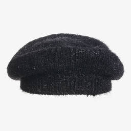 Monnalisa Шик-Черный вязаный берет для подростков | Childrensalon Outlet