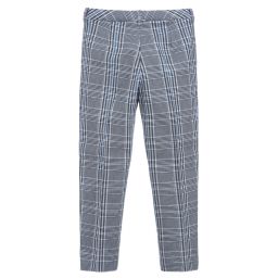 Monnalisa-Teen Girls Blue Check Trousers | Childrensalon Outlet