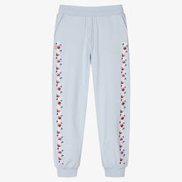 Monnalisa-Голубые джоггеры с вишнями | Childrensalon Outlet