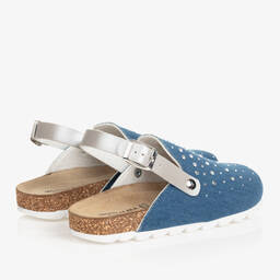 Monnalisa-Голубые джинсовые сандалии со стразами для девочек-подростков | Childrensalon Outlet