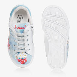 Monnalisa-Teen Girls Blue Disney Trainers | Childrensalon Outlet