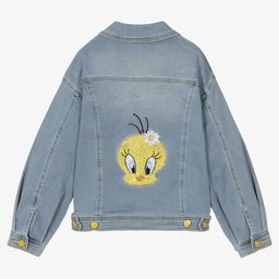 Monnalisa-Teen Girls Blue Tweety Jacket | Childrensalon Outlet
