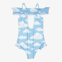 Monnalisa-Teen Girls Blue Tweety Swimsuit | Childrensalon Outlet