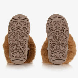 Monnalisa-Коричневые замшевые сапожки для девочек-подростков | Childrensalon Outlet