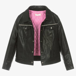 Monnalisa-Куртка из искусственной кожи для девочек-подростков | Childrensalon Outlet