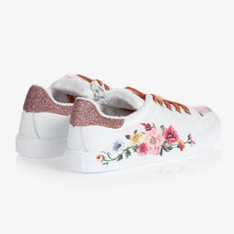 Monnalisa-Teen Girls Floral Trainers | Childrensalon Outlet