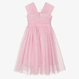 Monnalisa Шик-Розовое платье из тюля с блестками для девочек-подростков | Childrensalon Outlet
