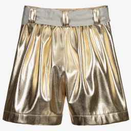 Monnalisa-Золотистые шорты для подростков | Childrensalon Outlet