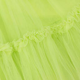 Monnalisa-Teen Girls Green Tulle Ruffle Dress | Childrensalon Outlet