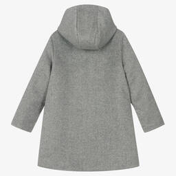 Monnalisa-Серый дафлкот для девочек-подростков | Childrensalon Outlet