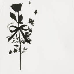 Monnalisa-Teen Girls Ivory Cotton Blouse | Childrensalon Outlet