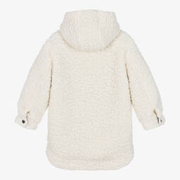 موناليزا-معطف هودي فليس لون عاجي تينز بناتي | Childrensalon Outlet