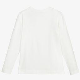 Monnalisa-Кремовый топ с флаконами духов для подростков | Childrensalon Outlet