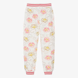 Monnalisa-Кремово-розовые джоггеры с цветами | Childrensalon Outlet