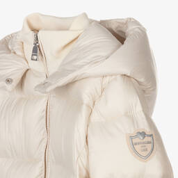 Monnalisa-Кремовый пуховик для девочек-подростков | Childrensalon Outlet