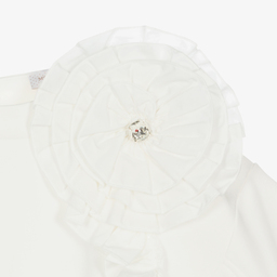 موناليزا Chic-سويتشيرت تينز بناتي قطن جيرسي لون عاجي | Childrensalon Outlet