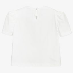 Monnalisa-Кремовая футболка для подростков | Childrensalon Outlet