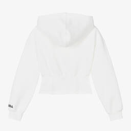 Monnalisa-Teen Girls Ivory Zip-Up Top | Childrensalon Outlet