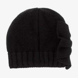 Monnalisa-Черная вязаная шапка для девочек-подростков | Childrensalon Outlet