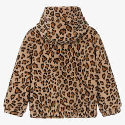 Monnalisa-Куртка из искусственного меха с леопардовым принтом | Childrensalon Outlet