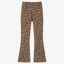 Monnalisa-Брюки-клеш с леопардовым принтом | Childrensalon Outlet
