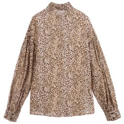 Monnalisa-Teen Girls Leopard Print Shirt | Childrensalon Outlet