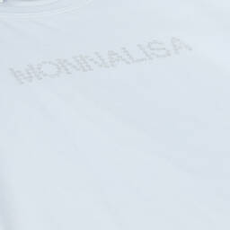 Monnalisa-Teen Girls Light Blue Cotton T-Shirt | Childrensalon Outlet