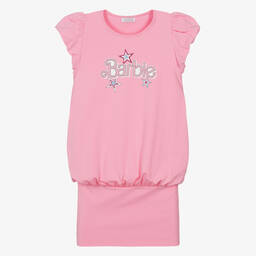 موناليزا-فستان قطن جيرسي لون زهري للمراهقات | Childrensalon Outlet