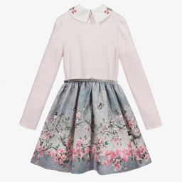 Monnalisa-Розовое платье в цветочек для подростков | Childrensalon Outlet