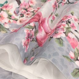 Monnalisa-Розовое платье в цветочек для подростков | Childrensalon Outlet