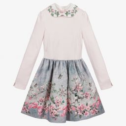 Monnalisa-Розовое платье в цветочек для подростков | Childrensalon Outlet