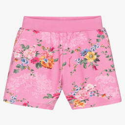 Monnalisa-Розовые шорты с цветами для девочек-подростков | Childrensalon Outlet