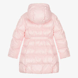 Monnalisa-Розовый пуховик с капюшоном | Childrensalon Outlet