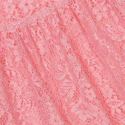 Monnalisa-Teen Girls Pink Lace Dress | Childrensalon Outlet