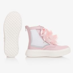 Monnalisa-Teen Girls Pink Leather Boots | Childrensalon Outlet