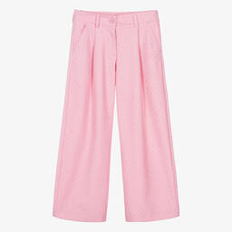 Monnalisa-Teen Girls Pink Rhinestone Trousers | Childrensalon Outlet