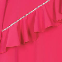 Monnalisa Шик-Розовое платье с рюшами и стразами | Childrensalon Outlet