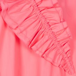 Monnalisa-فستان تينز بناتي قطن لون زهري مرجاني | Childrensalon Outlet