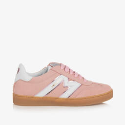 Monnalisa-Teen Girls Pink Suede Leather Trainers | Childrensalon Outlet
