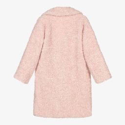 Monnalisa-Розовое плюшевое пальто для подростков | Childrensalon Outlet