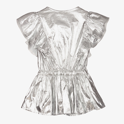 Monnalisa-بلوز تينز بناتي قطن لون فضّي | Childrensalon Outlet