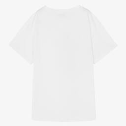 Monnalisa-تيشيرت تينز بناتي قطن لون أبيض | Childrensalon Outlet